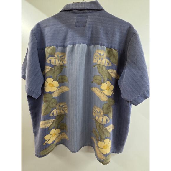 Joe Marlin Aloha; Hawaiian; Tropical Shirt; SS; Blue; Floral Pattern; Sz XL - Picture 5 of 8